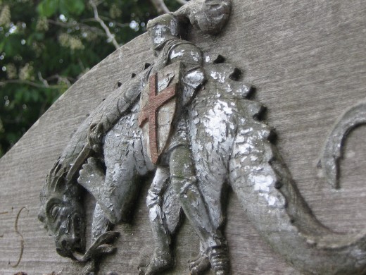  St George slays the dragon. Ruishton
