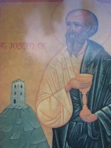  Icon of Joseph of Arimathea with Grail at Glastonbury