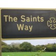 Finger Post where our route meets Saints Way