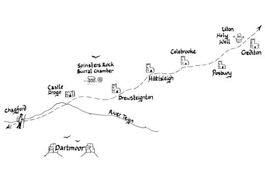 Mary Michael Pilgrims Way pilot section part 3: Chagford to Crediton