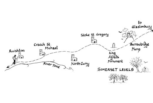 Mary Michael Pilgrims Way pilot section part 6: Taunton to Burrowbridge Mump