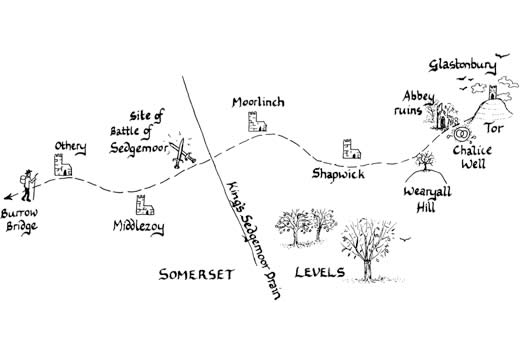 Mary Michael Pilgrims Way pilot section part 7: Burrowbridge to Glastonbury